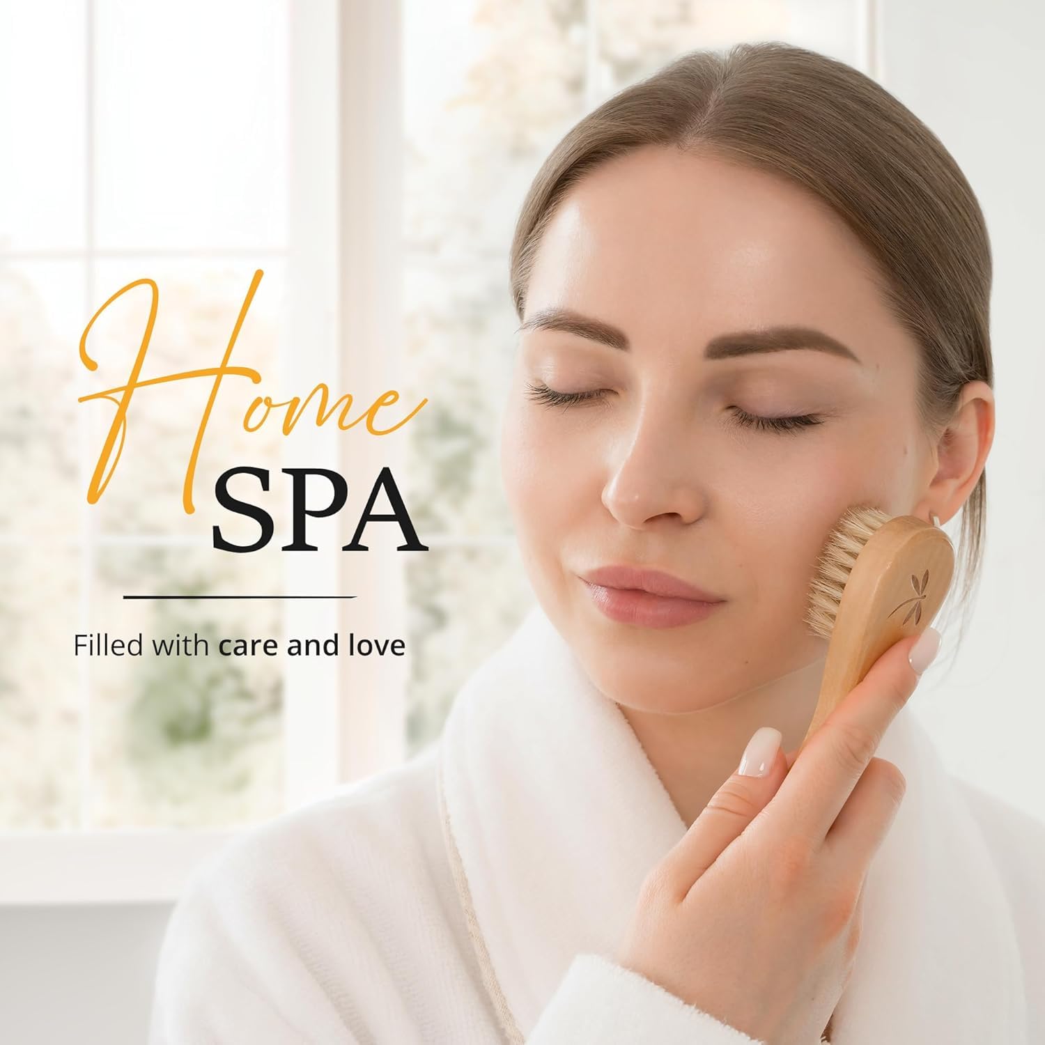 Belula dry brush set gift package provides at-home spa experience.
