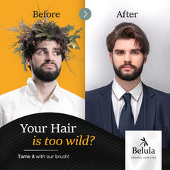 Belula nylon-pin brush from the set detangles with minimal pulling.