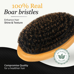 Belula palm brushes used on hair and beard for gentle massage.