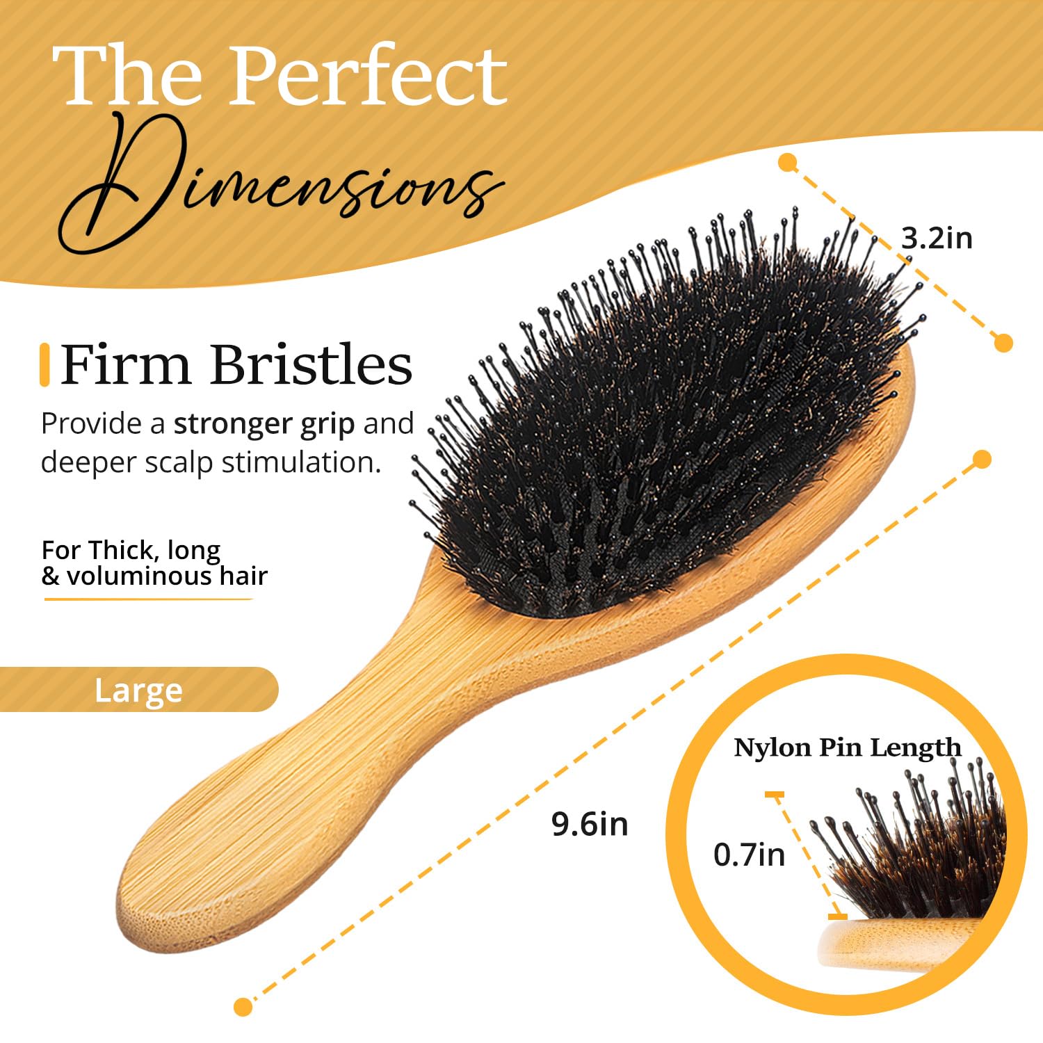Belula Wooden Comb detangles wet hair before brushing.