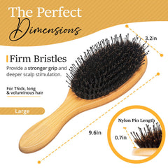Belula Wooden Comb detangles wet hair before brushing.
