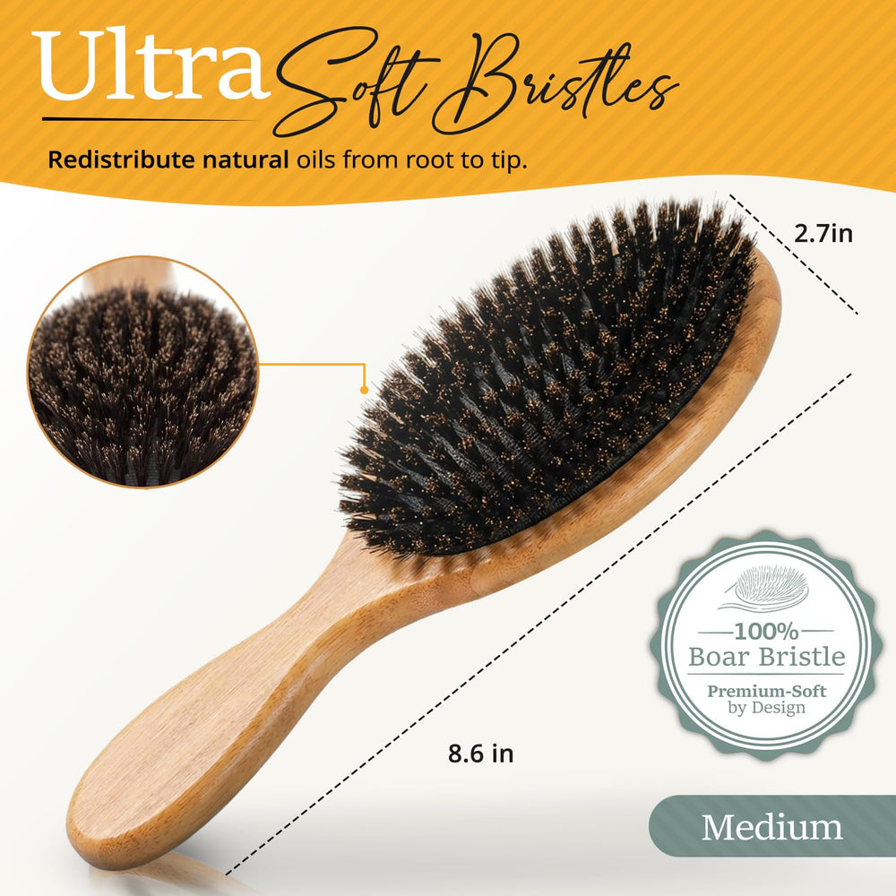 Belula wooden detangling comb included in the set