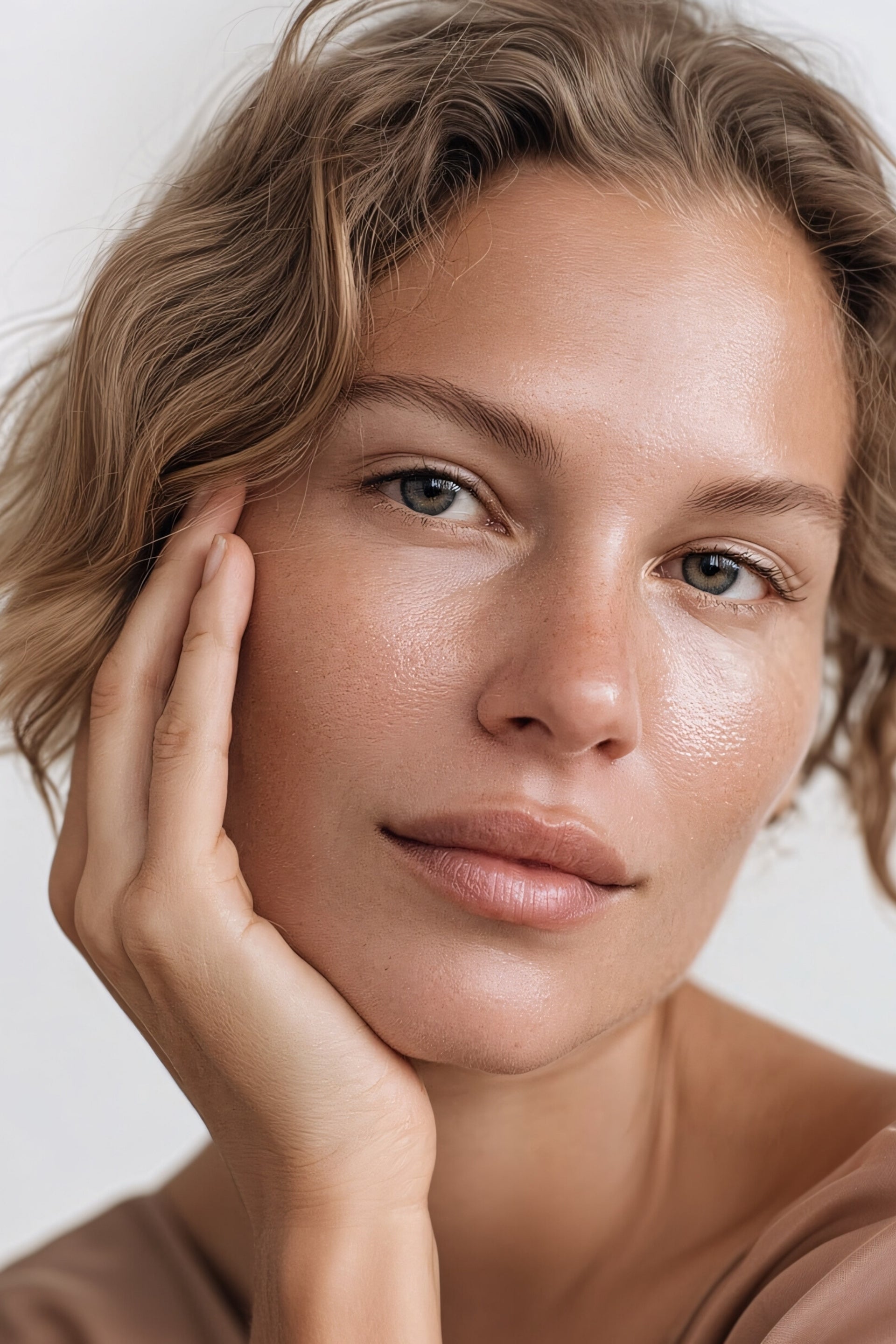 Close-up of a woman with naturally glowing skin, representing Belvera’s mission to elevate modern skincare with simplicity and confidence.