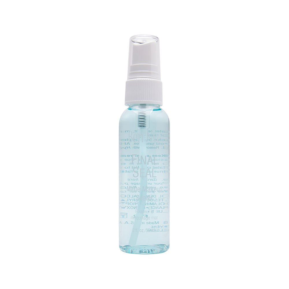 Ben Nye Final Seal matte makeup sealer bottle provides waterproof, long-wear makeup protection.