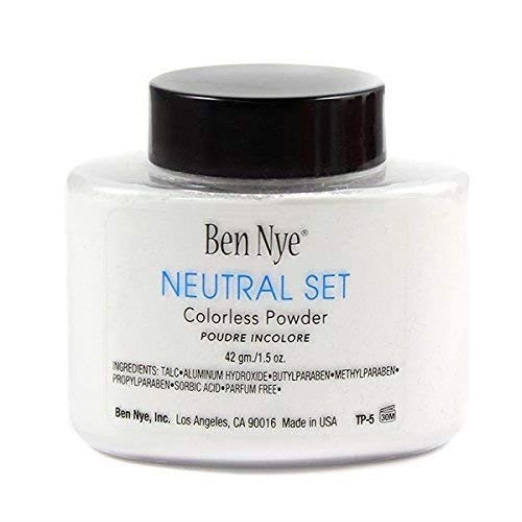 Ben Nye Neutral Set powder application scene demonstrates matte, shine-control results