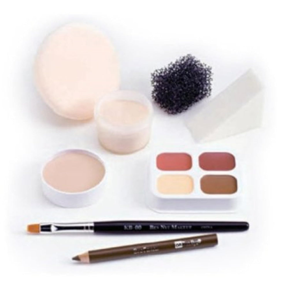 Ben Nye Theatrical Creme Personal Kit Fair Lightest PK-0 swatches for quick shade matching.