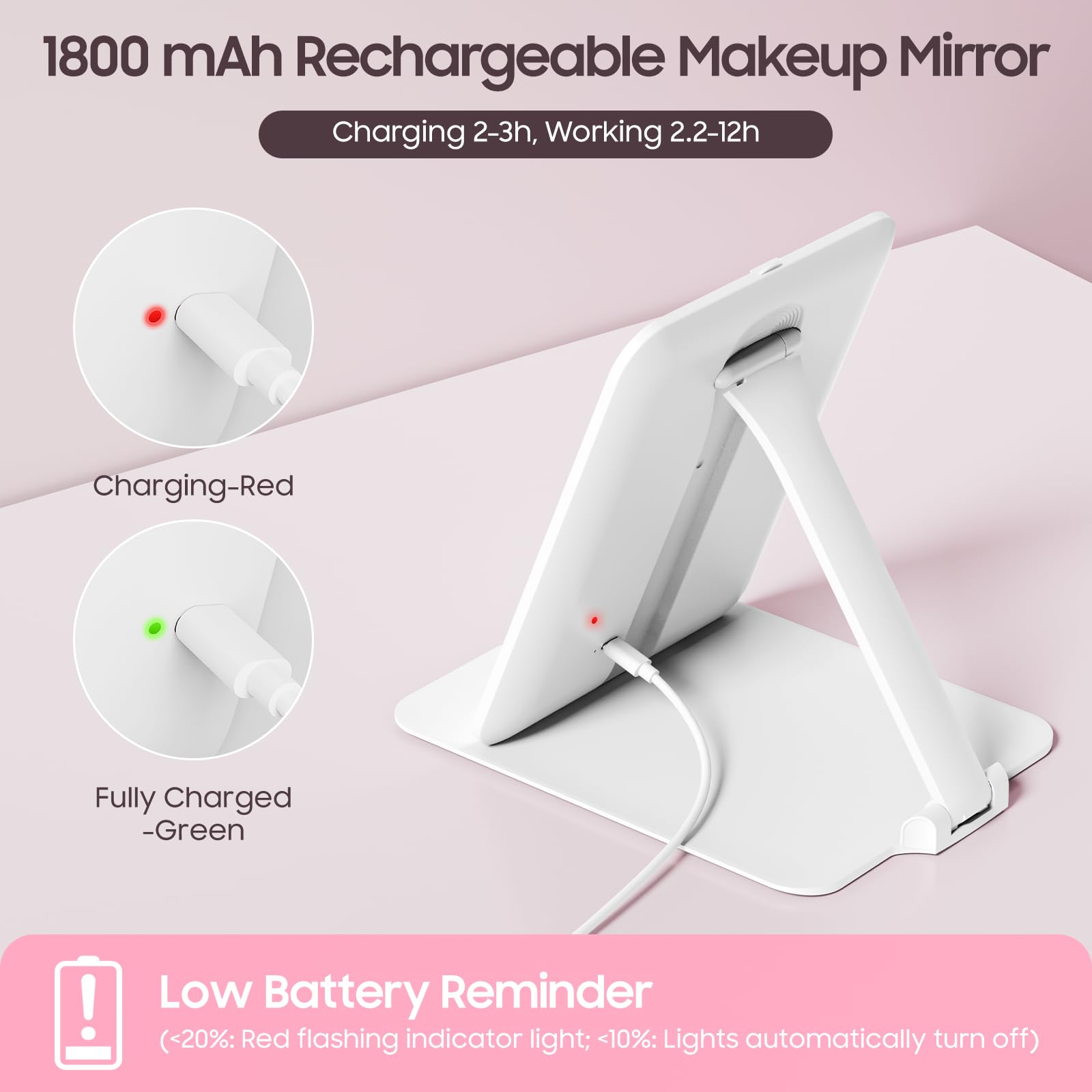 Benbilry Adjustable stand provides 180° rotation for flattering angles