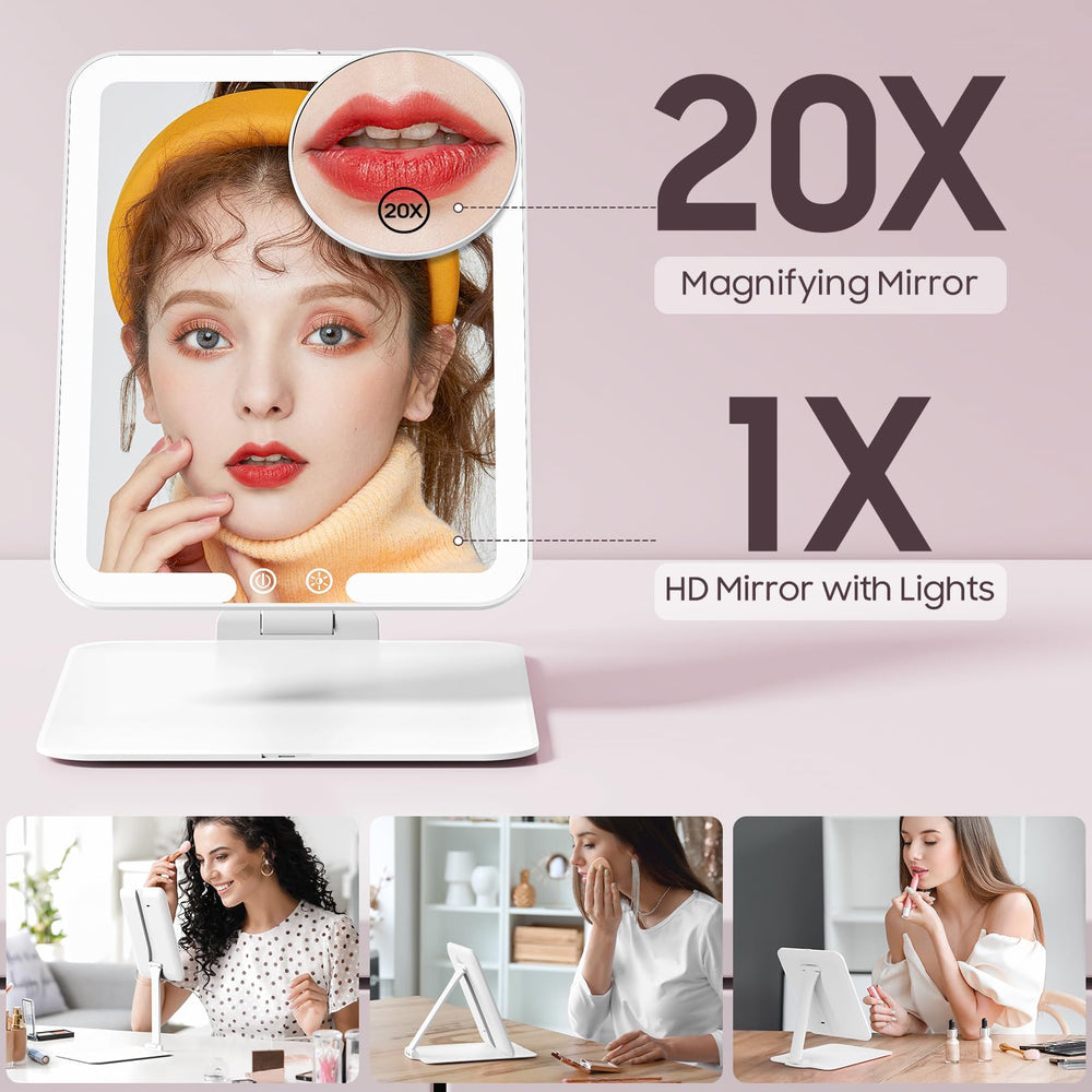 Benbilry LED lighting modes for warm natural and white makeup tones