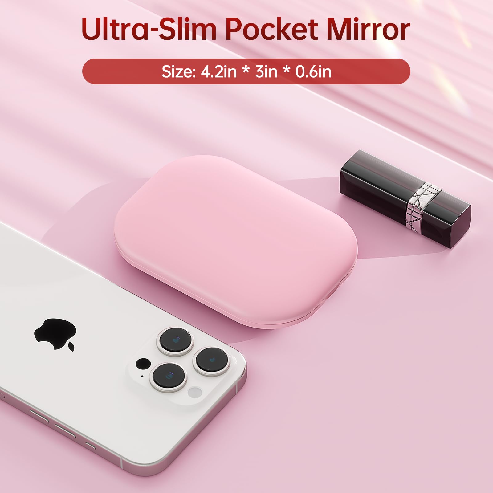 Benbilry LED pocket mirror 3x magnification for detailed grooming and brow shaping.