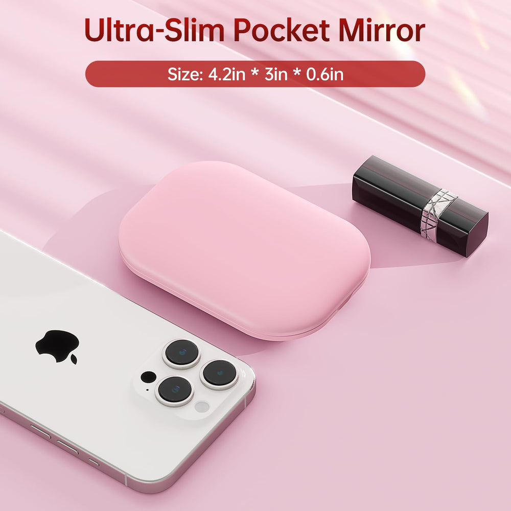 Benbilry LED pocket mirror 3x magnification for detailed grooming and brow shaping.