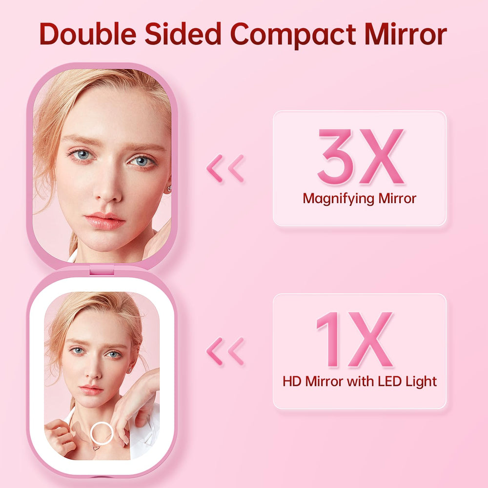Benbilry travel mirror magnetic closure for secure use