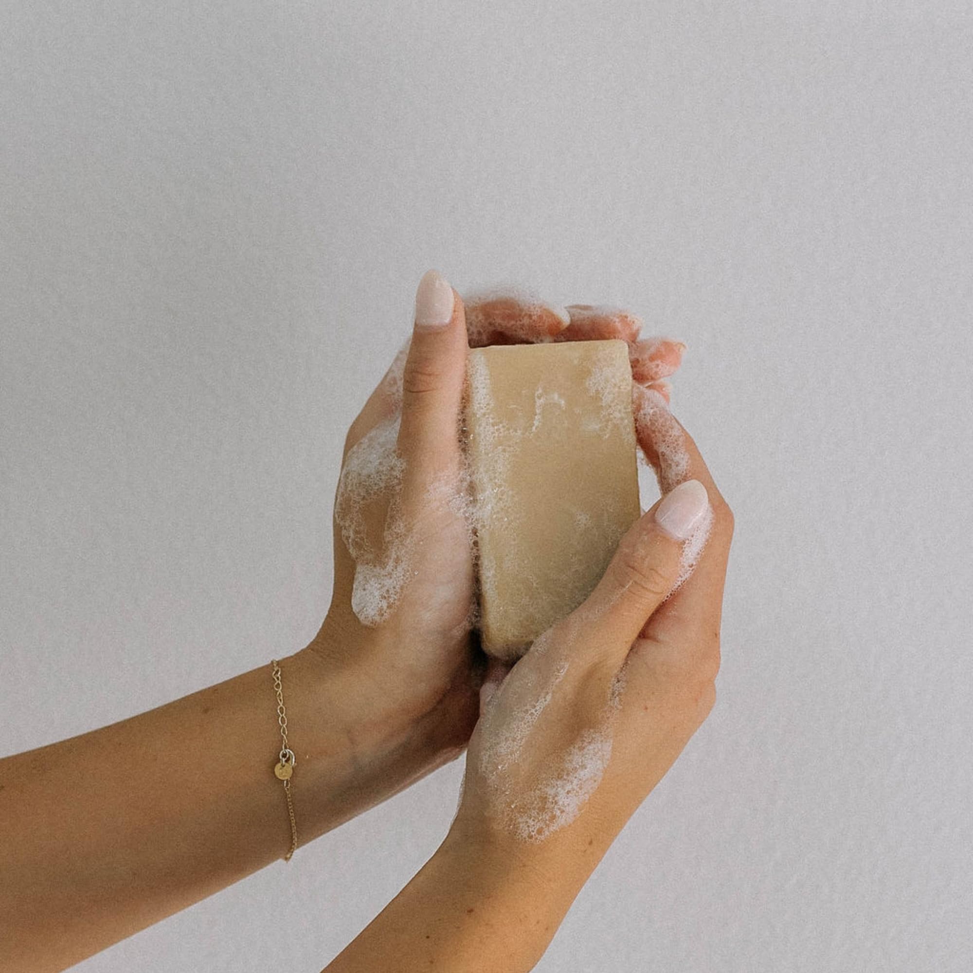 Bend Soap Co Goat Milk Soap scented eucalyptus spearmint bar showing refreshing aroma and cleansing feel.