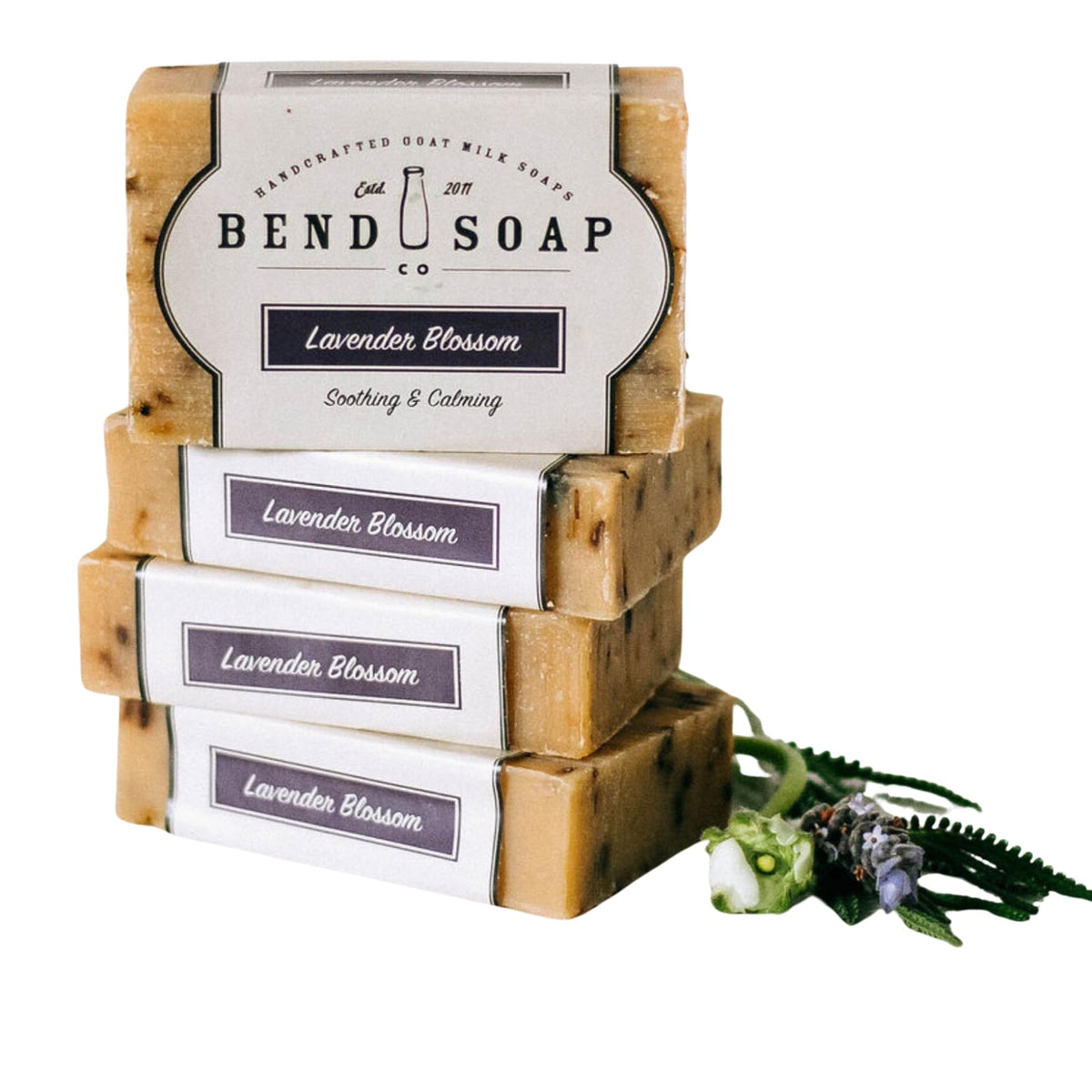 Bend Soap Company Lavender Blossom bar with natural oils for relaxing, hydrating skin
