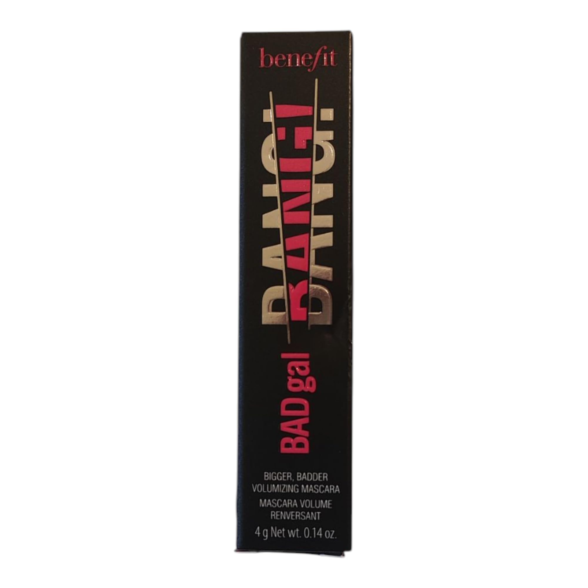 Benefit BADgal BANG front packaging showing compact tube and bold label advantage
