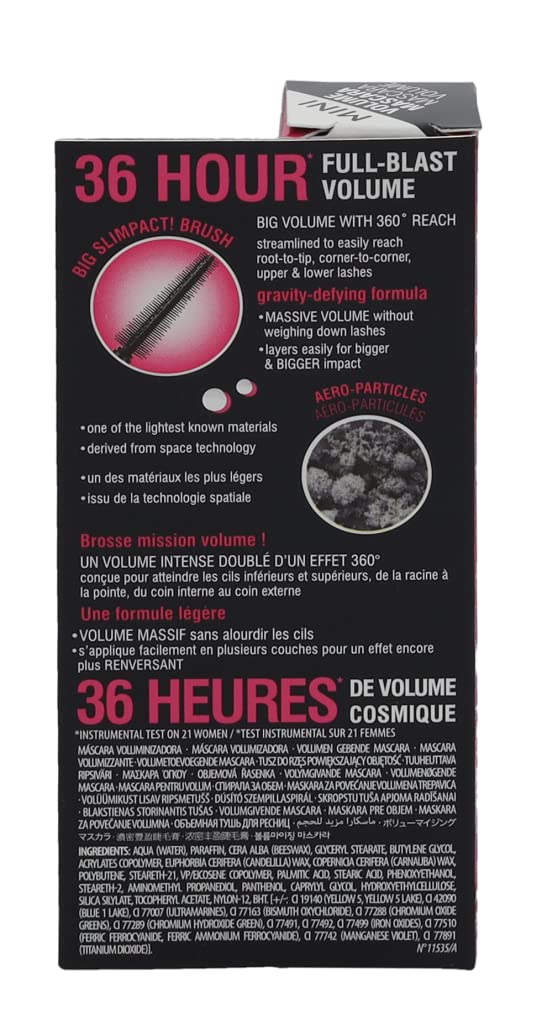 Benefit BADgal Bang close-up brush delivering 360° lash coverage.