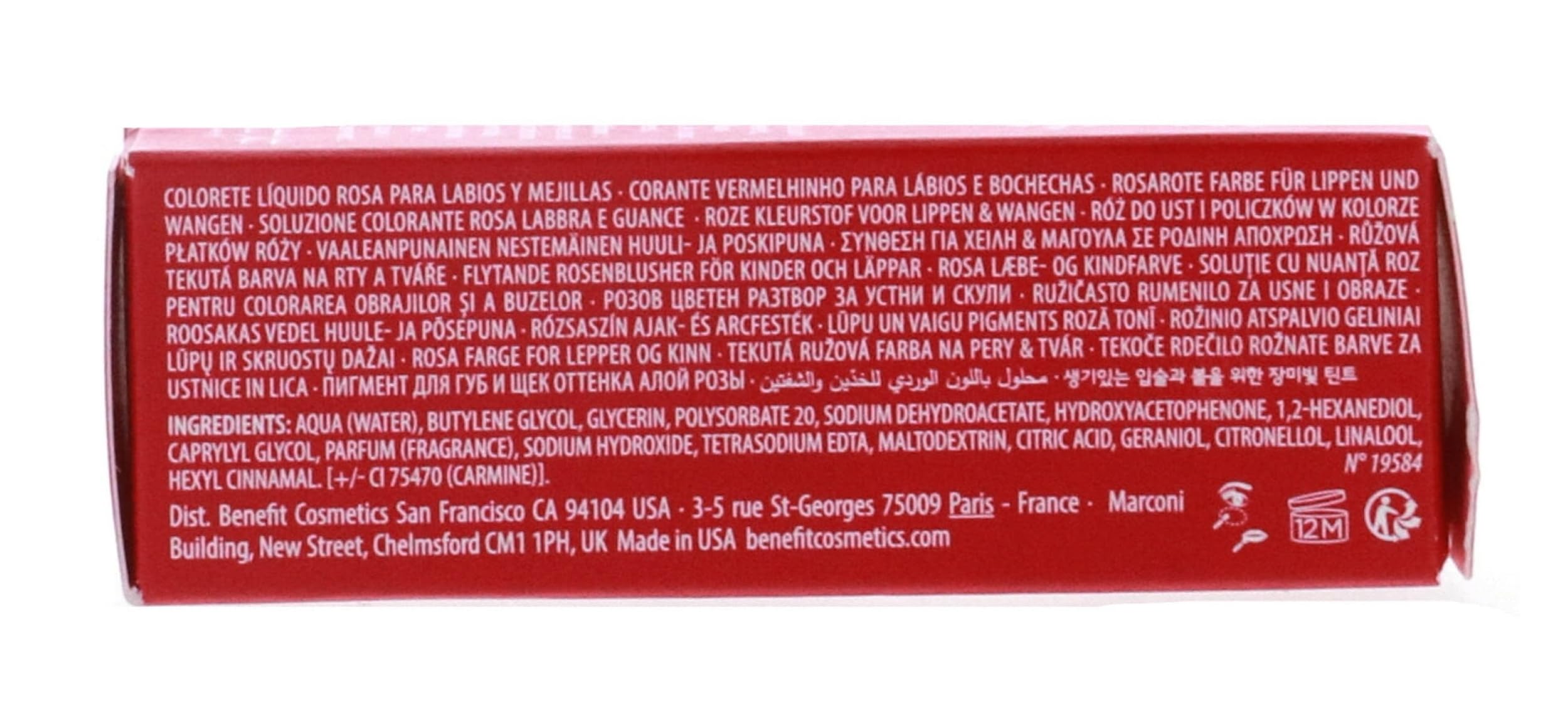 Compact Bene Tint packaging supports on-the-go touch-ups.