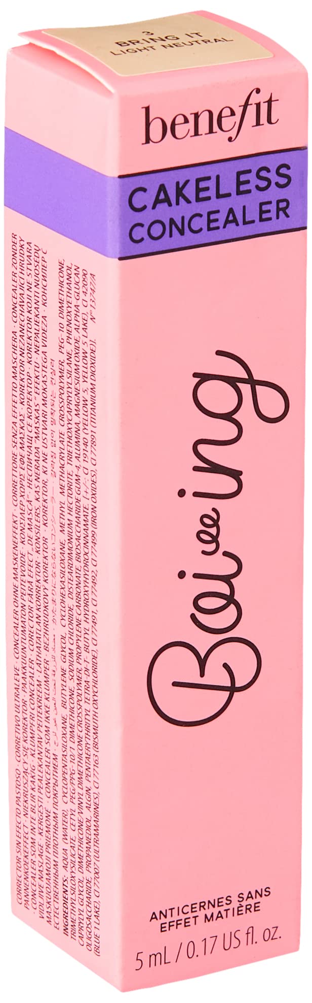 Benefit boi-ing concealer swatch on hand demonstrating coverage and easy blending
