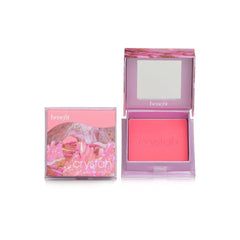 Benefit compact front view showing strawberry pink blush and brand benefit for easy selection