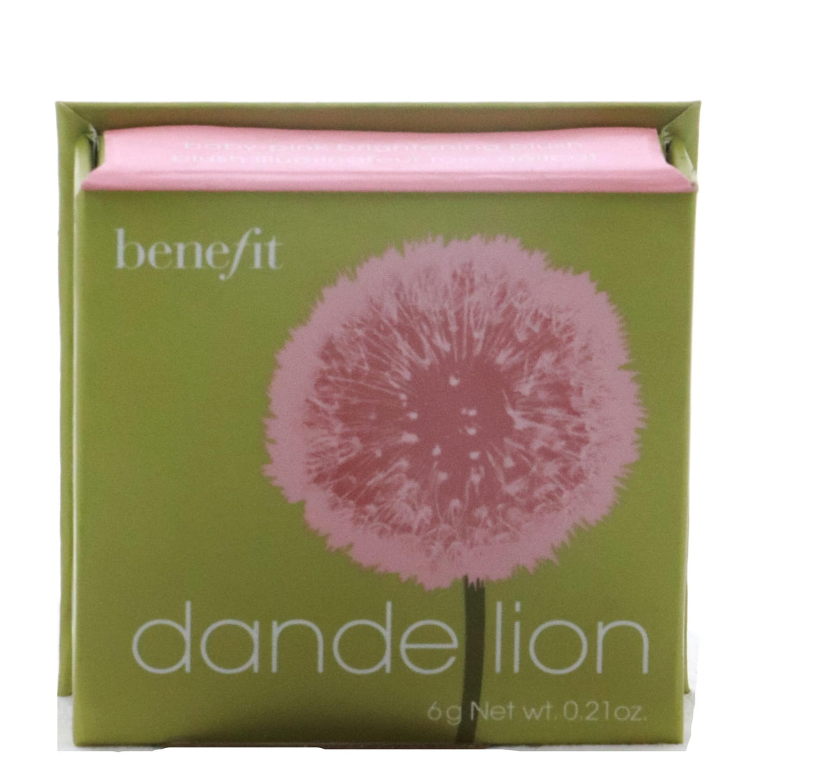Benefit front packaging showing compact and product name for quick identification