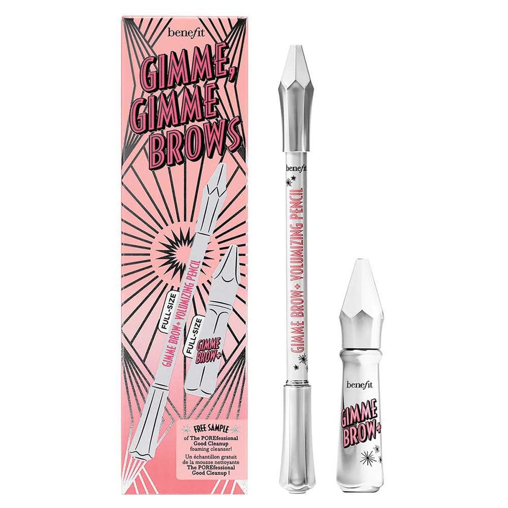 Benefit full-size boxed set front packaging showing pencil gel and sample, perfect gift