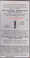 Close-up of Benefit Gimme Brow precision brush blending fibers for defined brows.