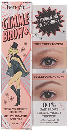 Benefit Gimme Brow volumizing fiber gel in action delivering natural fullness.