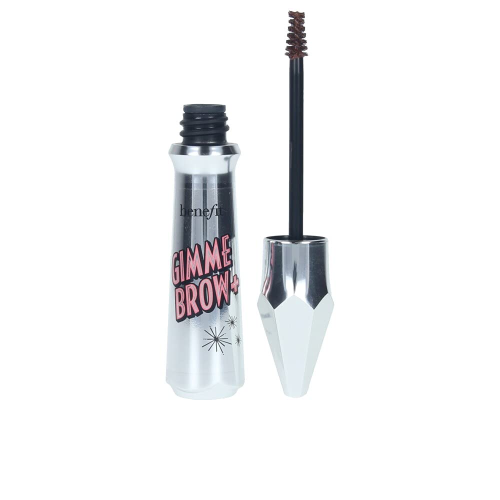 Benefit Gimme Brow fiber gel defines brows with warm auburn shade for natural fullness.