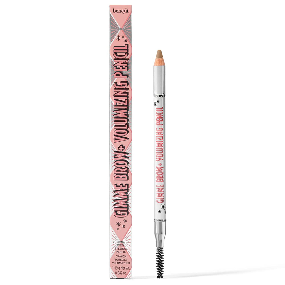 Benefit Gimme Brow front packaging showing compact pencil for travel convenience