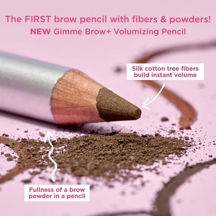 Benefit Gimme Brow swatches on skin showing shade match and blendability