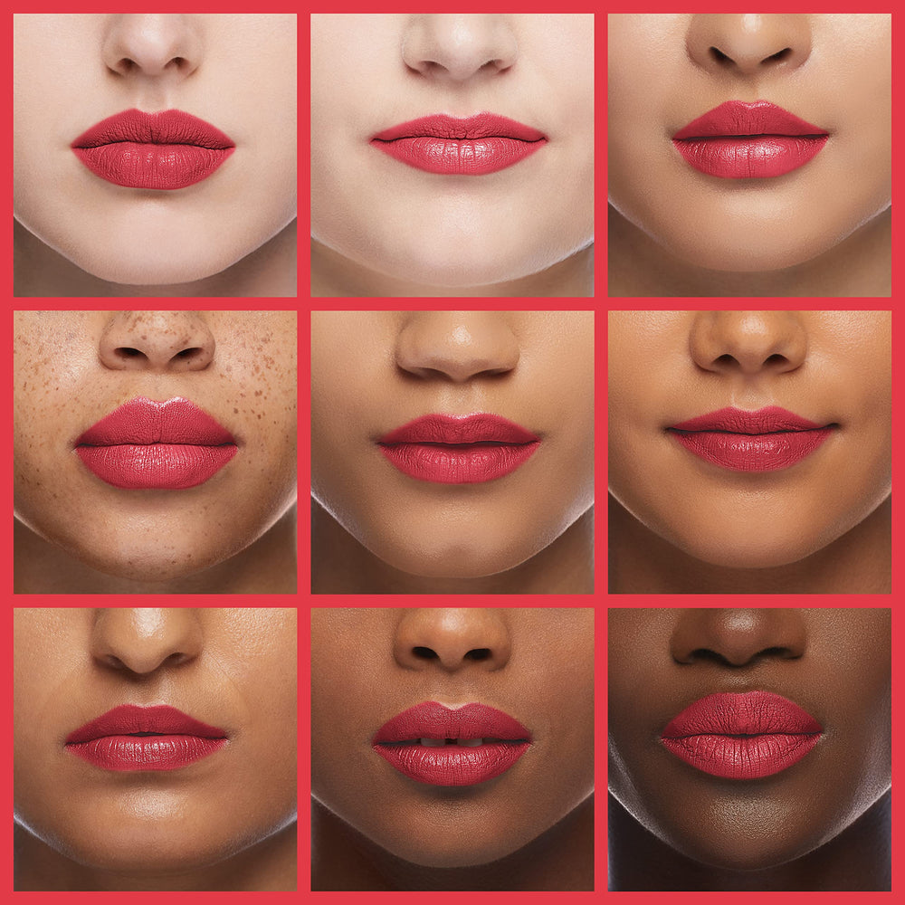 Benefit Gogo Tint wear test photo highlighting all-day color on lips.