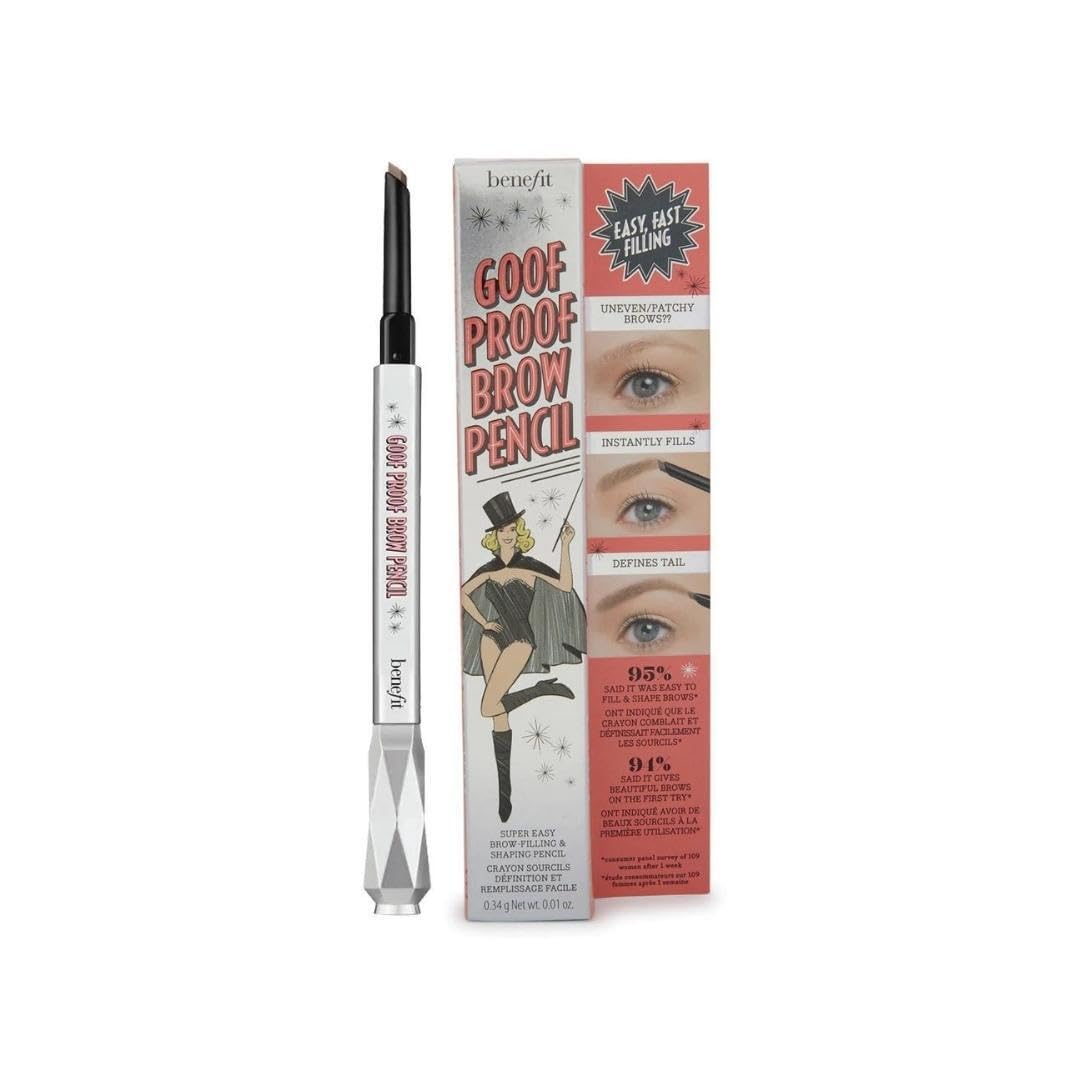 Benefit Goof Proof Brow Pencil front view showing packaging and product benefits