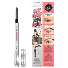 Benefit Goof Proof Brow Pencil front view showing cool grey shade and precise tip for natural brows