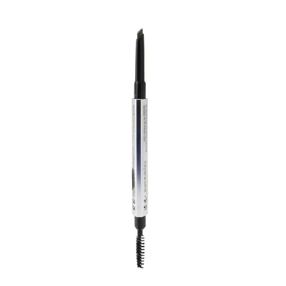 Benefit Goof Proof Brow Pencil natural finish on brows with soft, believable texture.