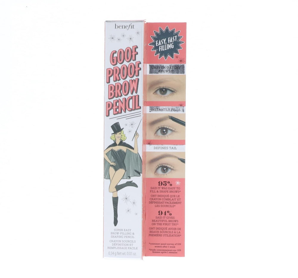 Benefit Goof Proof Brow Pencil shade 03 Medium swatch showing versatile color match