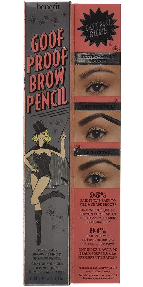 Benefit Goof Proof Brow Pencil spoolie blends color for a seamless finish