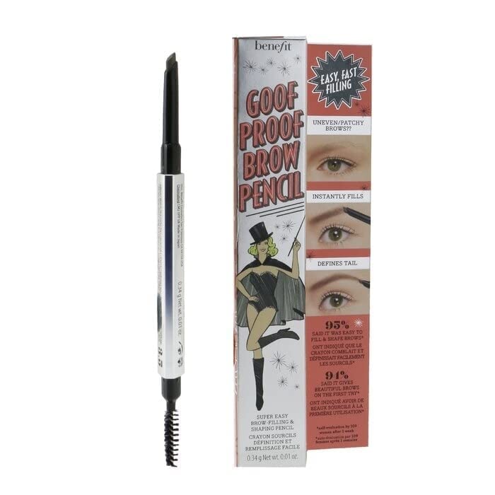 Benefit Goof Proof tip close-up illustrating dual-shaped tip and smooth pigment benefit