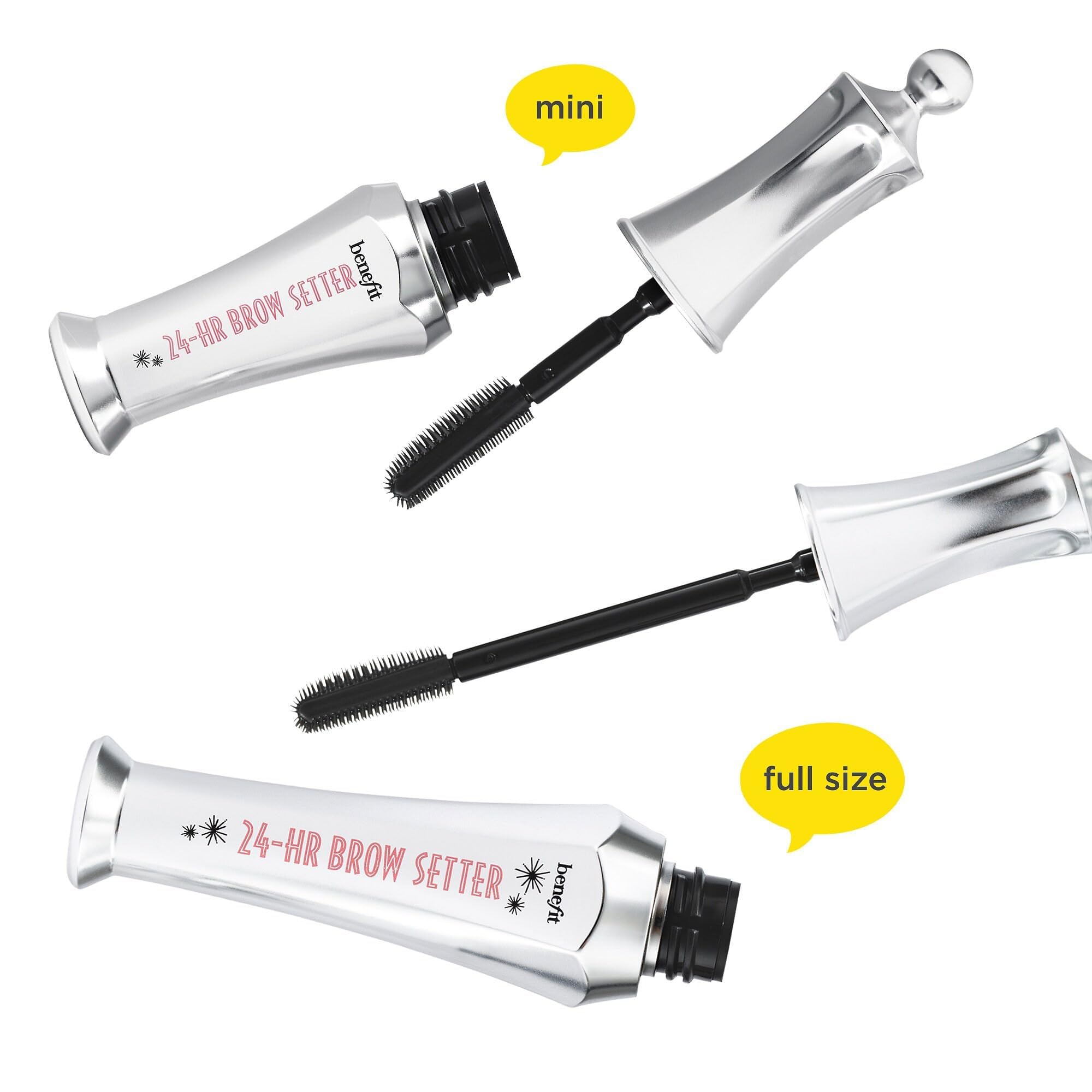 Benefit mini Brow Setter applied by woman creating groomed, long-lasting brows