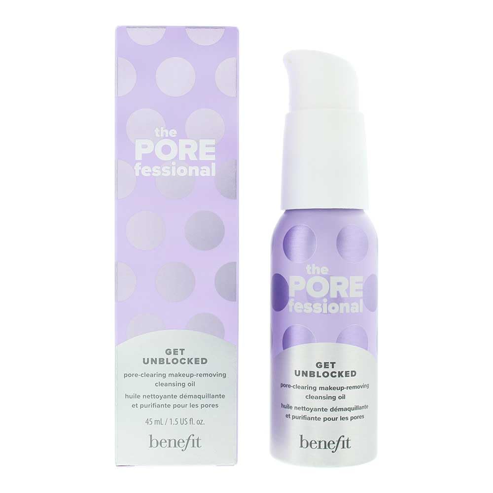 Benefit POREfessional bottle front view, gentle makeup removal and pore care