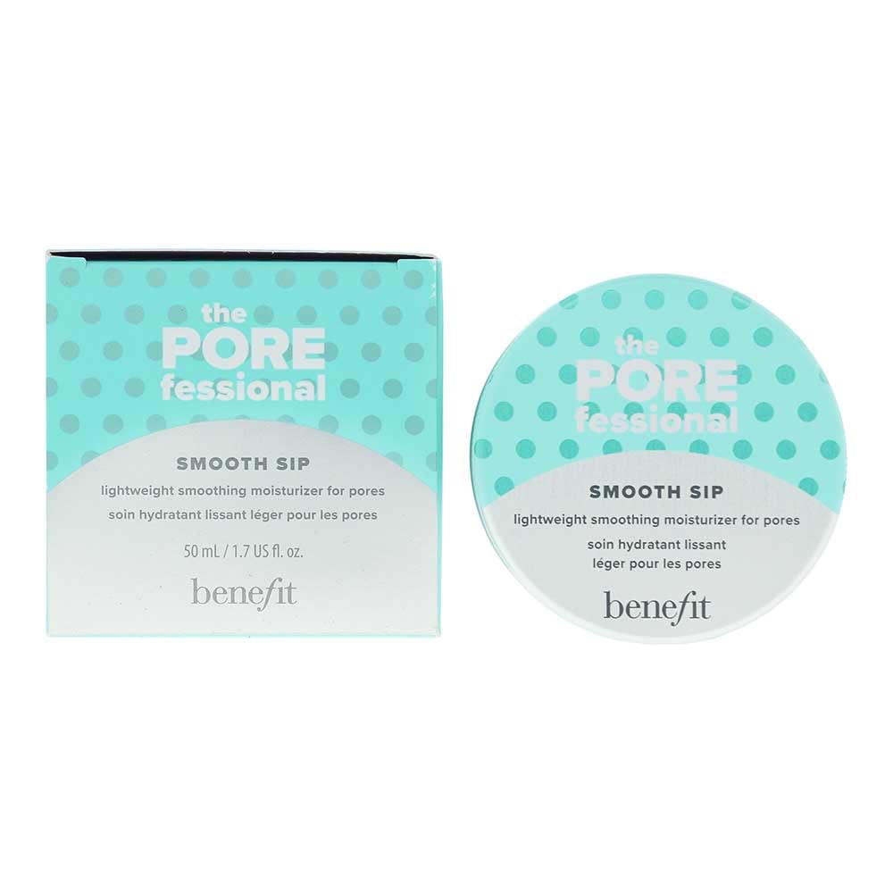 Benefit The POREfessional front packaging showing jar and smoothing effect