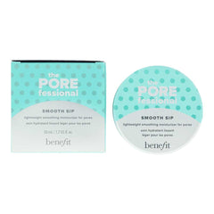 Benefit The POREfessional front packaging showing jar and smoothing effect