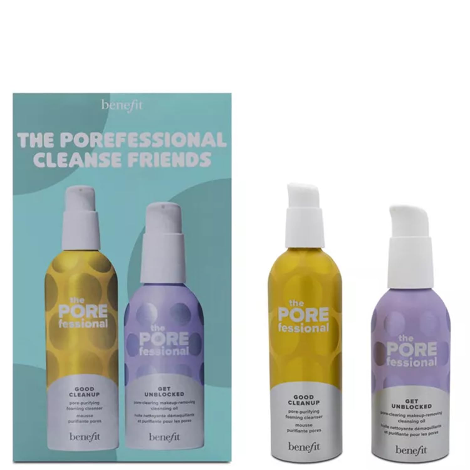 Benefit in-use makeup removal showing oil dissolving mascara for quick cleansing