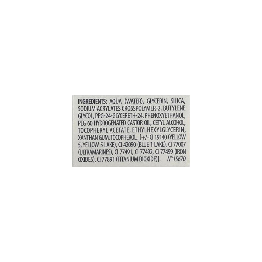 Benefit The POREfessional Lite in-use application smoothing onto cheek with fingertip, blurs pores visibly