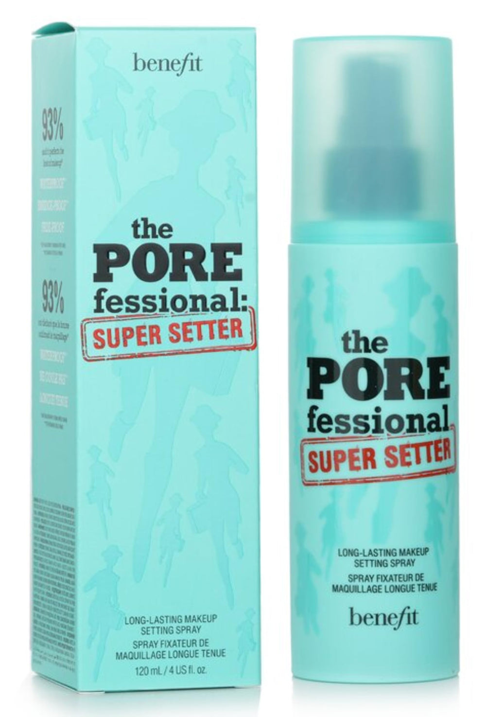 Benefit The POREfessional Super Setter on skin delivering weightless hydration and a smooth finish.