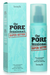 Benefit The POREfessional Super Setter on skin delivering weightless hydration and a smooth finish.