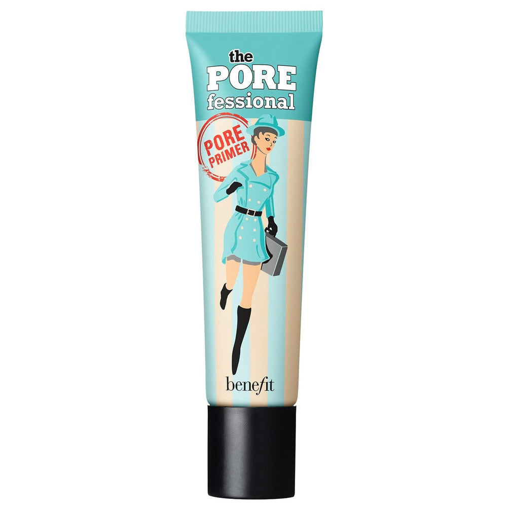 Benefit POREfessional translucent balm being applied for a lightweight pore-fecting base.