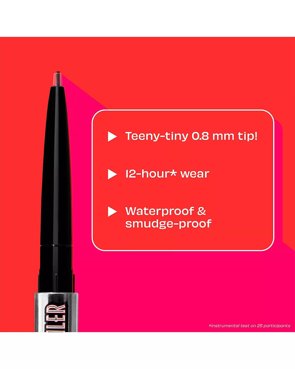 Benefit Precisely in-use application drawing micro strokes on eyebrow for defined shaping