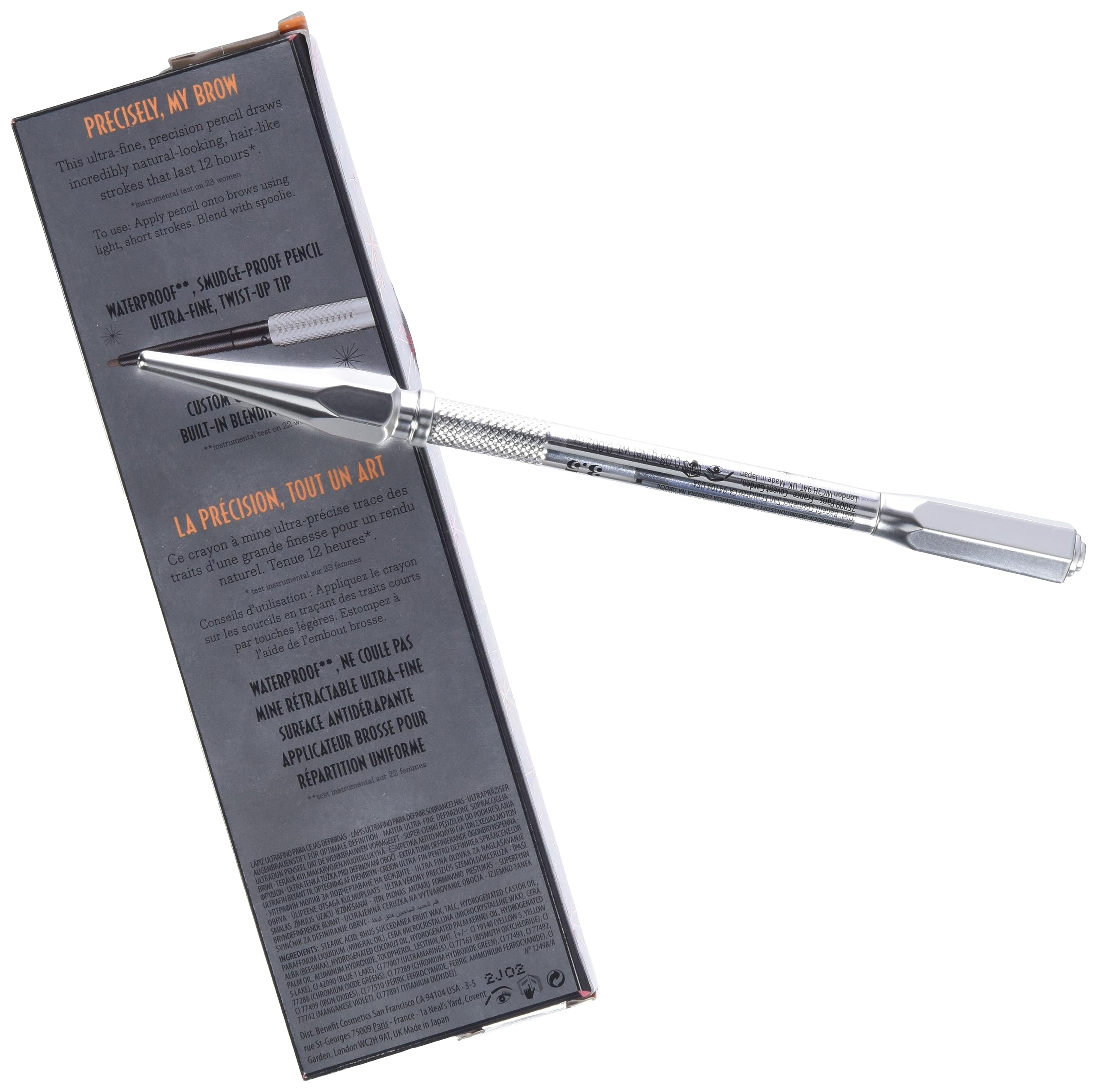 Benefit ultra-fine tip close-up demonstrating hair-like stroke precision