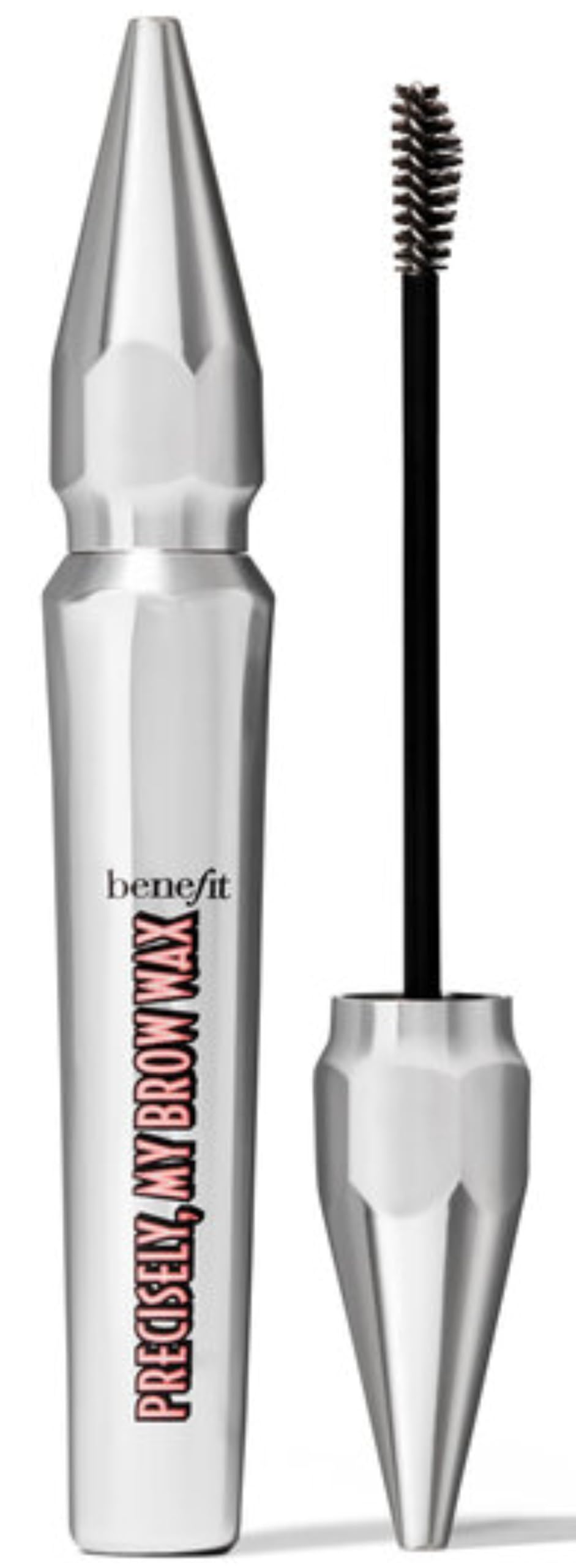 Benefit Precisely My Brow Wax front packaging showing neutral deep brown shade and compact size for precise control