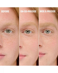 Benefit Precisely texture stroke on skin demonstrating natural hair-like lines and blendability