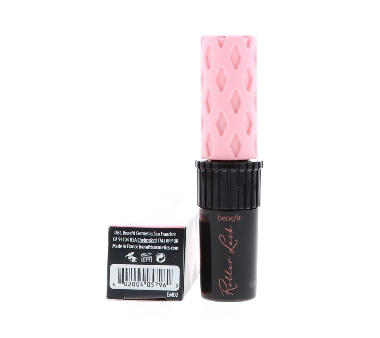 Benefit Roller Lash mini held in hand to show true size and travel convenience benefit